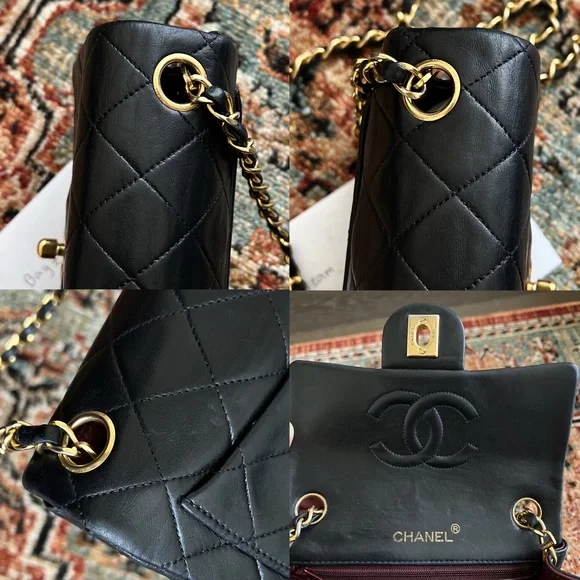 SOLD**Chanel Vintage Classic Mini Square Single Flap Bag - Picture 9 of 12